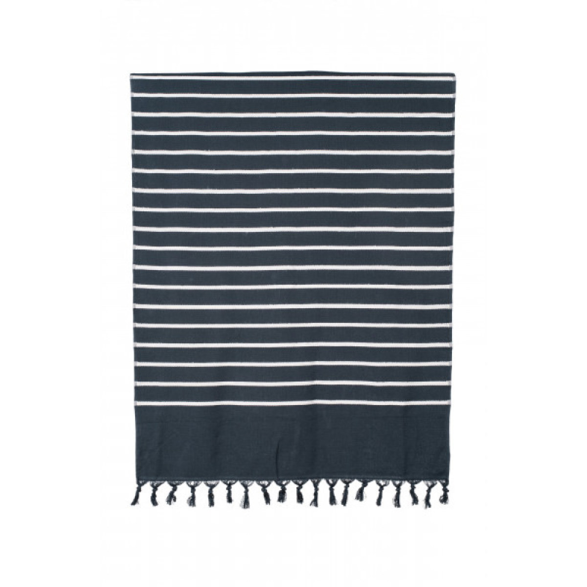 PESTAMAL MARINIERE DRAP DE PLAGE 90X180 021 NOIR RAY NATUREL