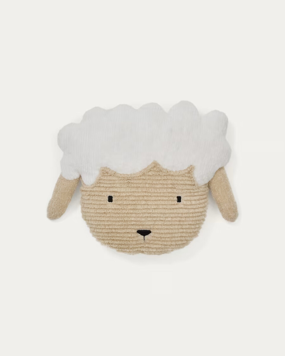 Milu beige. sheep-shaped. cotton cushion. 40 cm