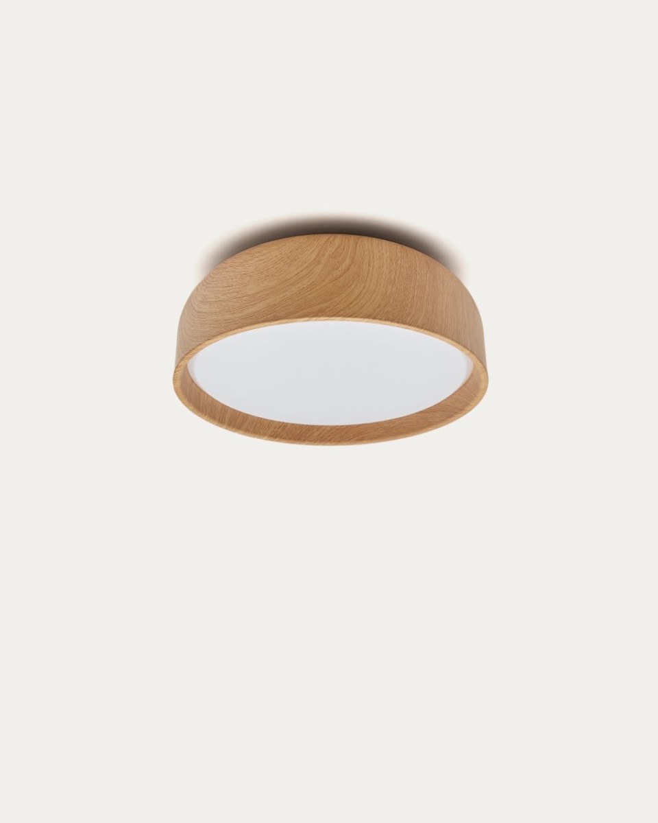Xaviera light fixture with oak wood finish
