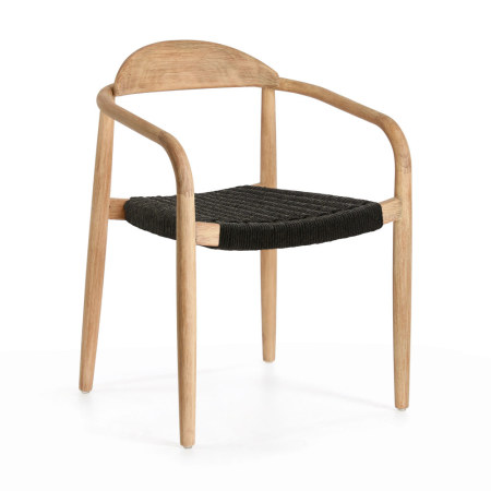 GLYNIS NINA armchair eucalyptus natural rope dark grey