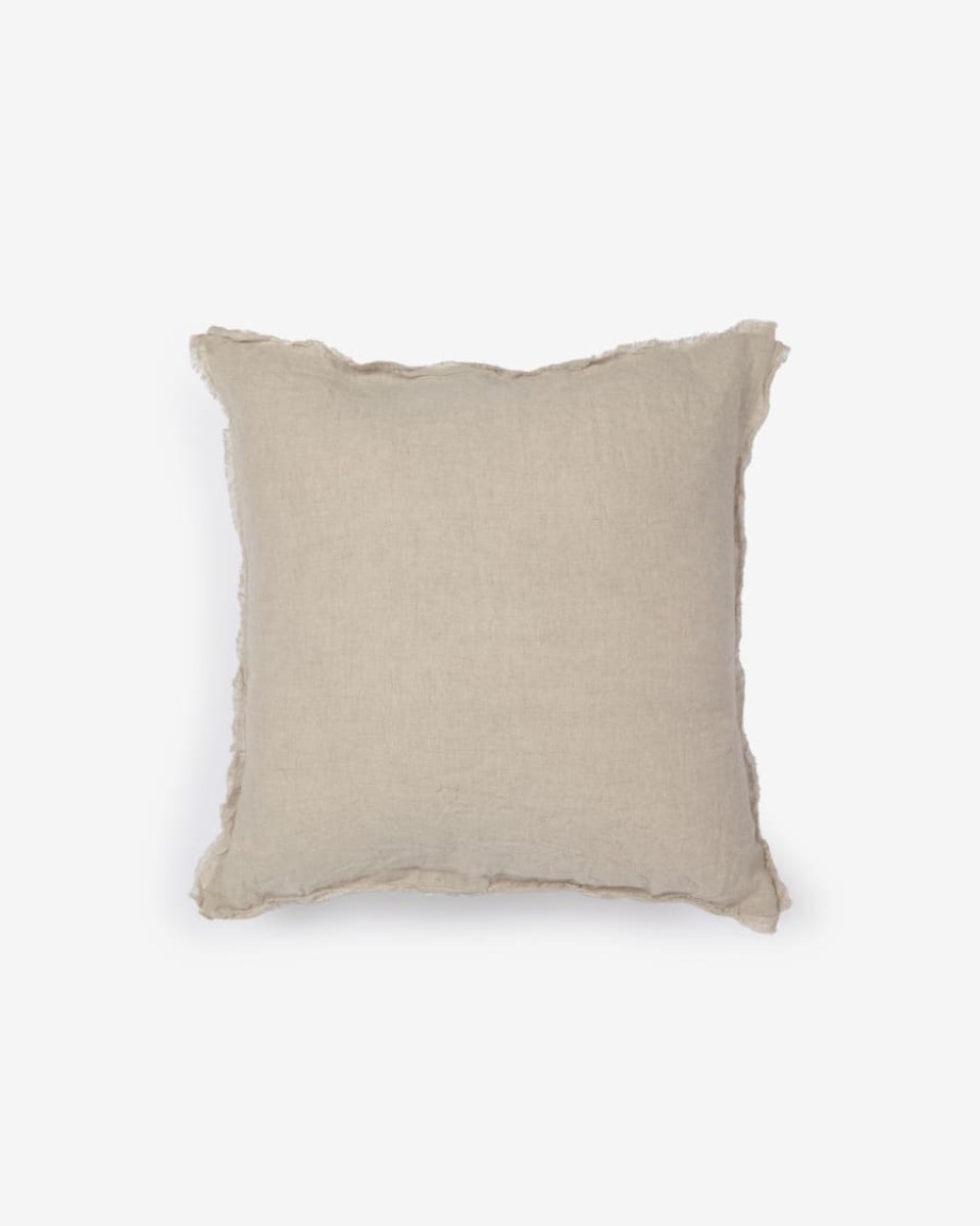 Draupadi cushion cover 100% linen in beige 45 x 45 cm
