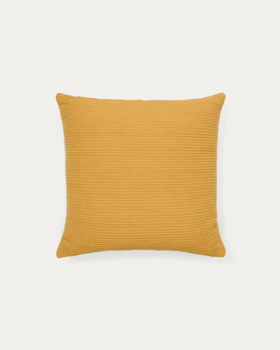 Minec mustard-coloured. 100% cotton cushion cover. 45 x 45 cm