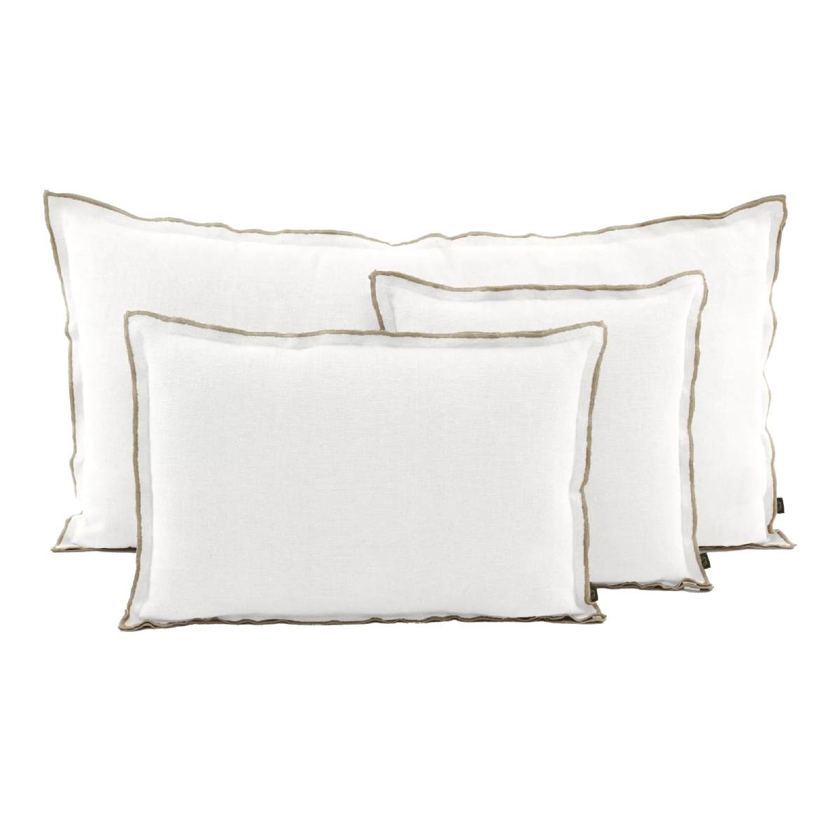 SEONI CUSHION COVER BLANC LINEN 22X43 INCHES 55X110 CM