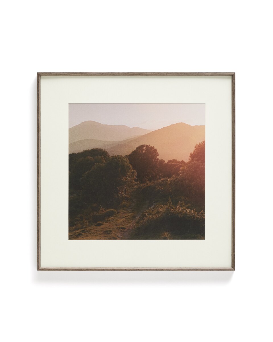 Zavira painting landscape photograph of La Garrotxa 58 x 58 cm
