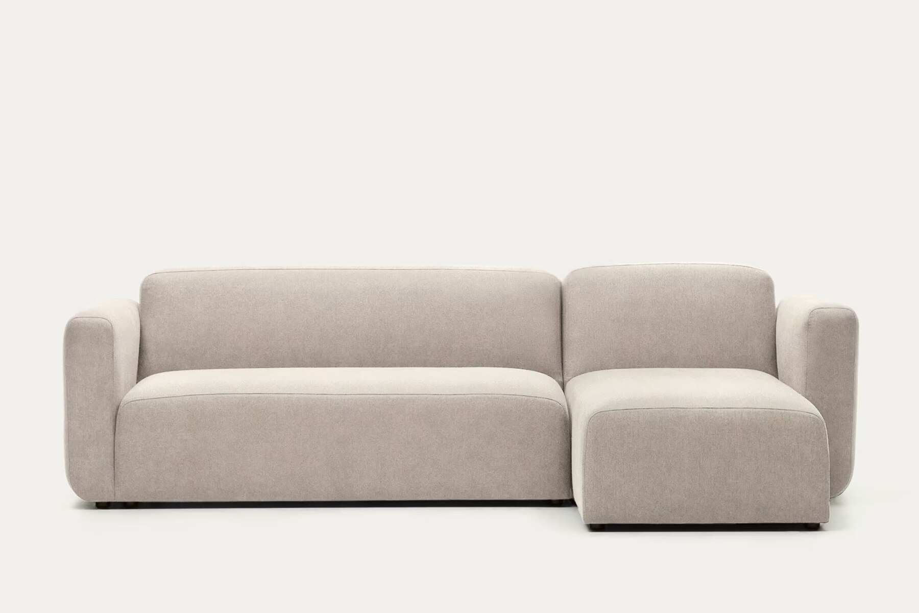 Neom 3 seater modular sofa. right/left chaise longue in beige. 263 cm FSC Mix Credit