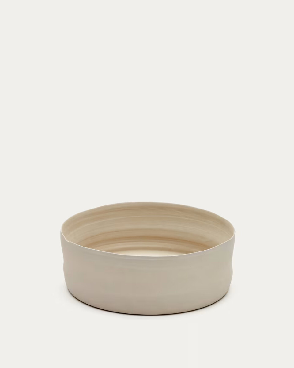 Macae large white ceramic centrepiece 30 cm