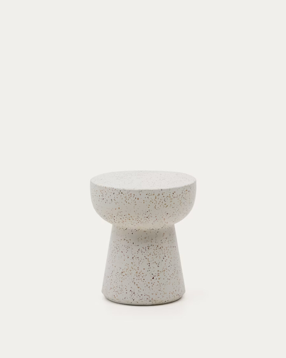 Pada white terrazzo side table.  40 cm
