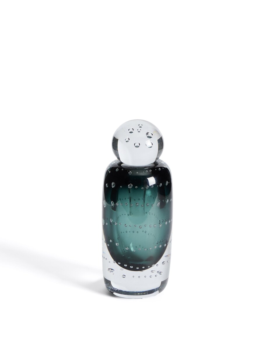 Lunivo vase in green glass 16.5 cm