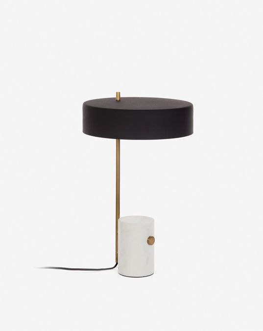 Phant table lamp in metal and marble