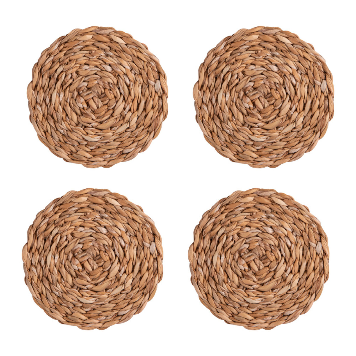 Set de 4 dessous de verre en jonc de mer 11 cm
