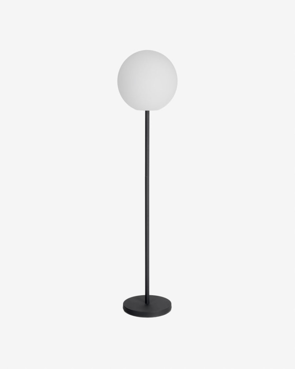 Outdoor Dinesh floor lamp in black steel