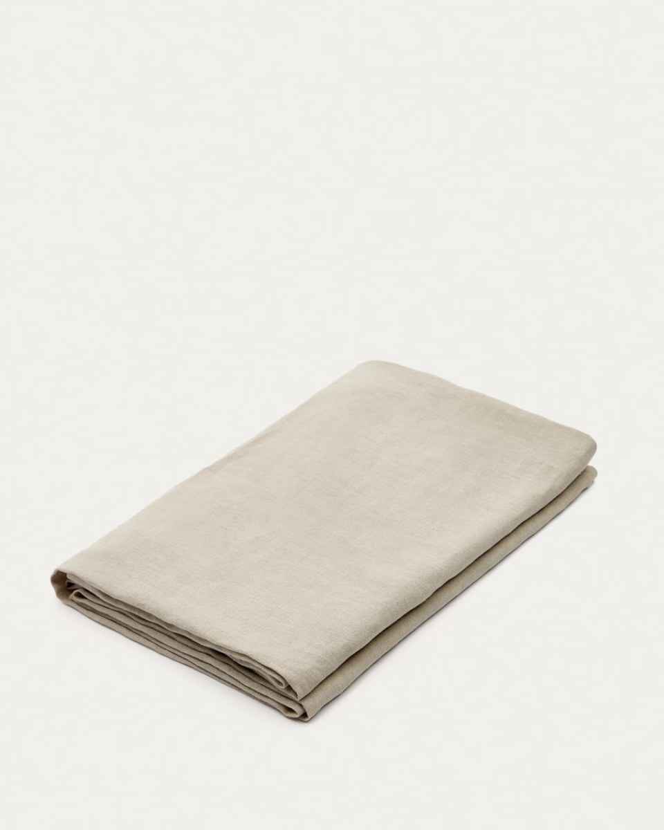 Pals 100% linen table cloth in beige- 170 x 250 cm