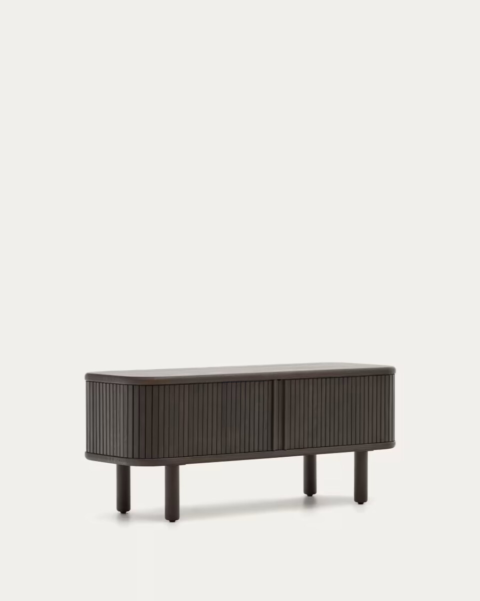 Mailen 2 door TV stand in ash veneer with a dark finish 120 x 50 cm