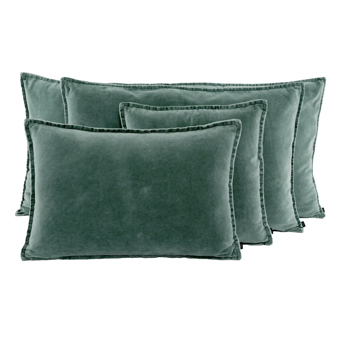 MANHATTAN CUSHION COVER CELADON VELVET 22X43 INCHES 55X110 CM