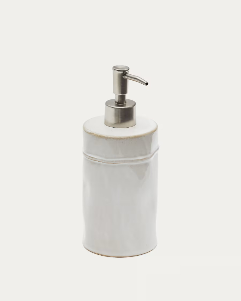 Savel Gray Stoneware Soap Dispenser