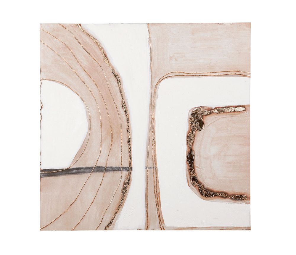 TABLEAU PEINT ABSTRAIT 90X90CM