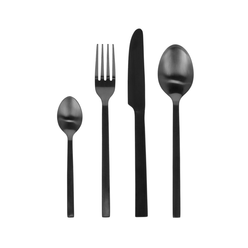 Fer 16-piece cutlery set black