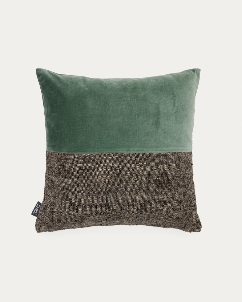 Mikayla linen and cotton printed cushion cover 45 x 45 cm