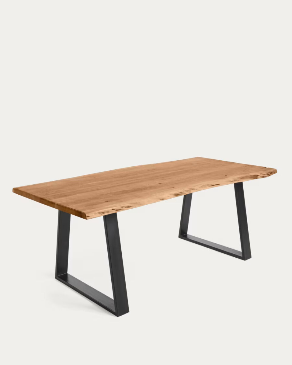 SONO table 200x95 black- acacia natural