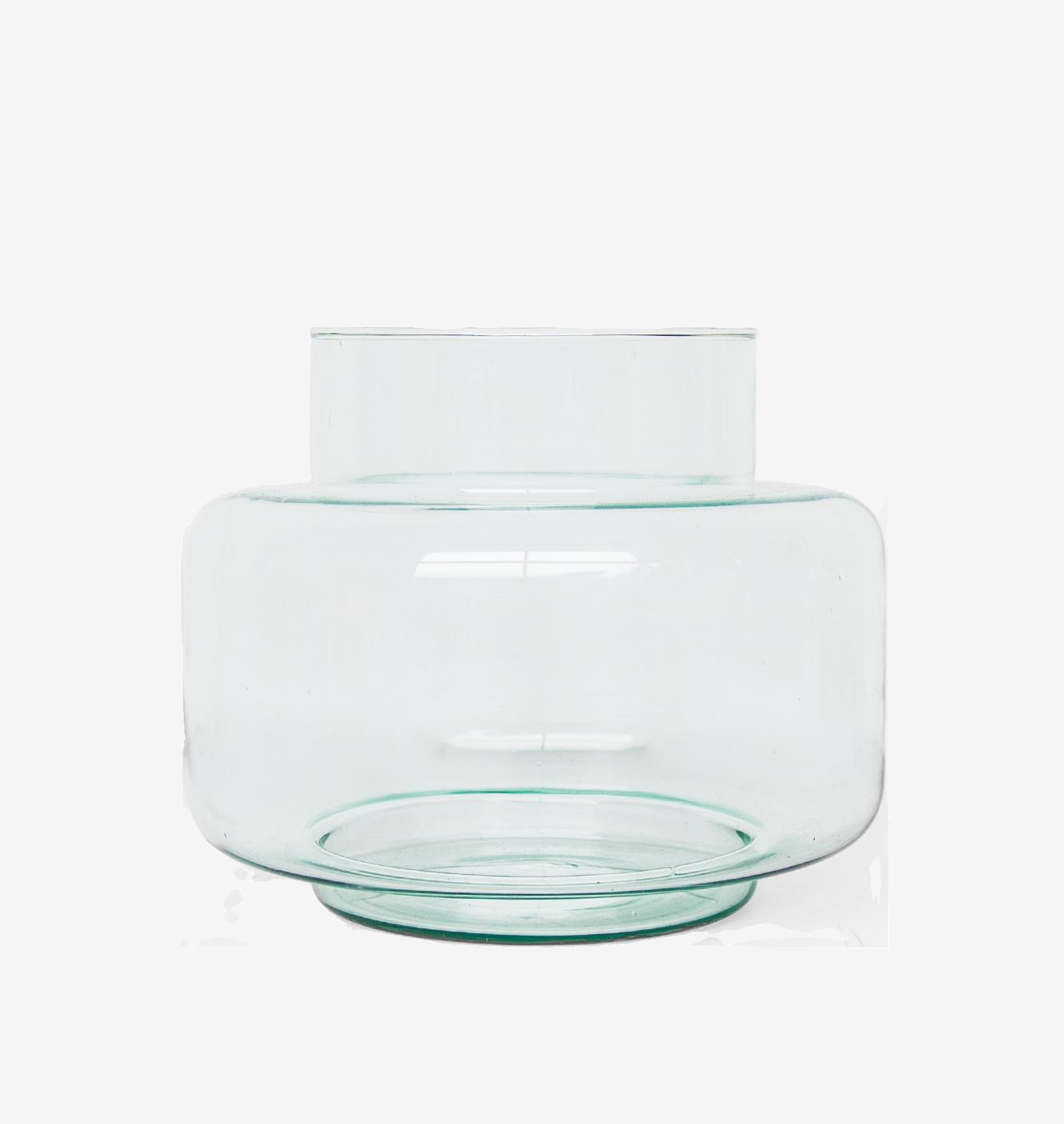 vase transparent 22x18 cm