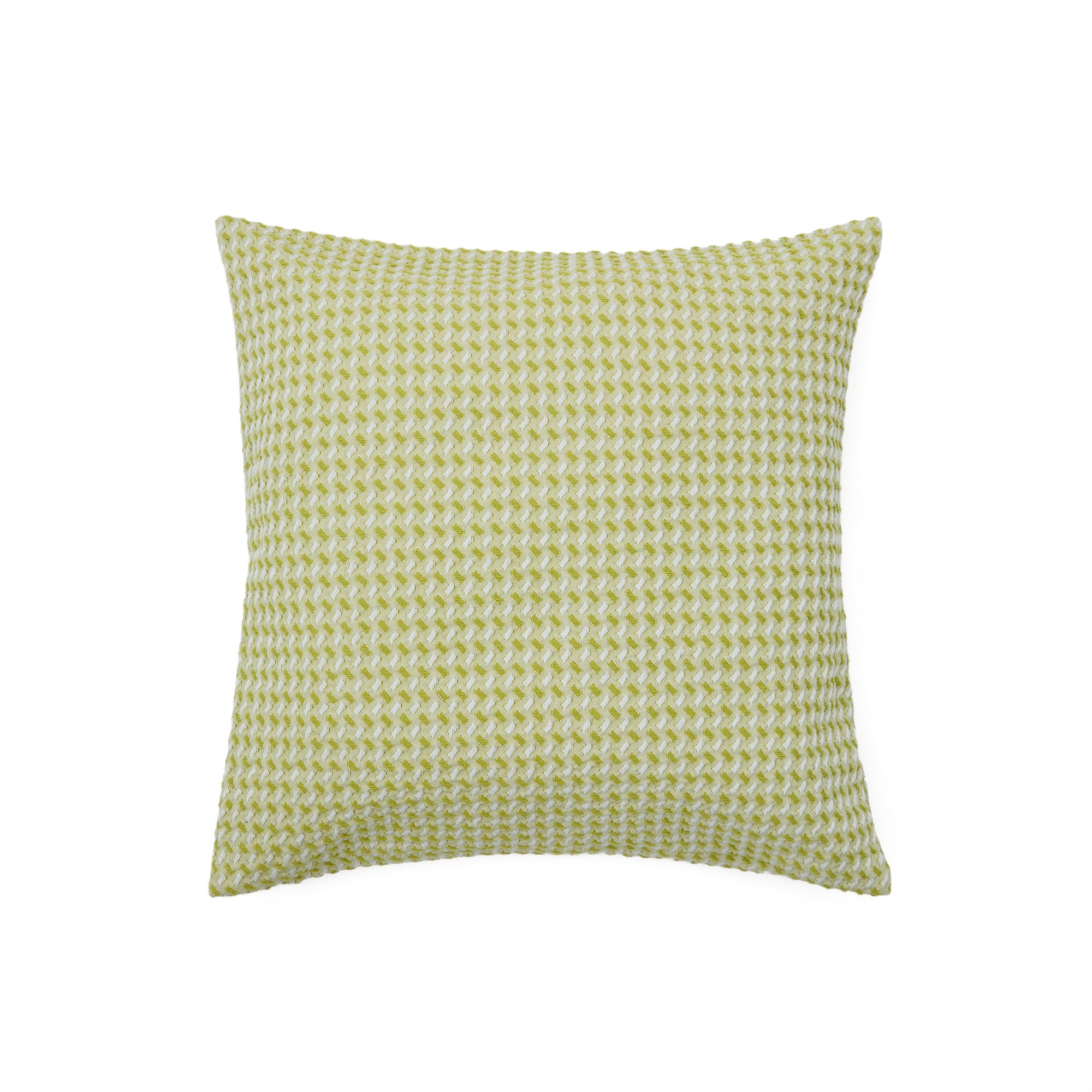 Lunira cushion cover with green waffle structure fabric 50 x 50cm