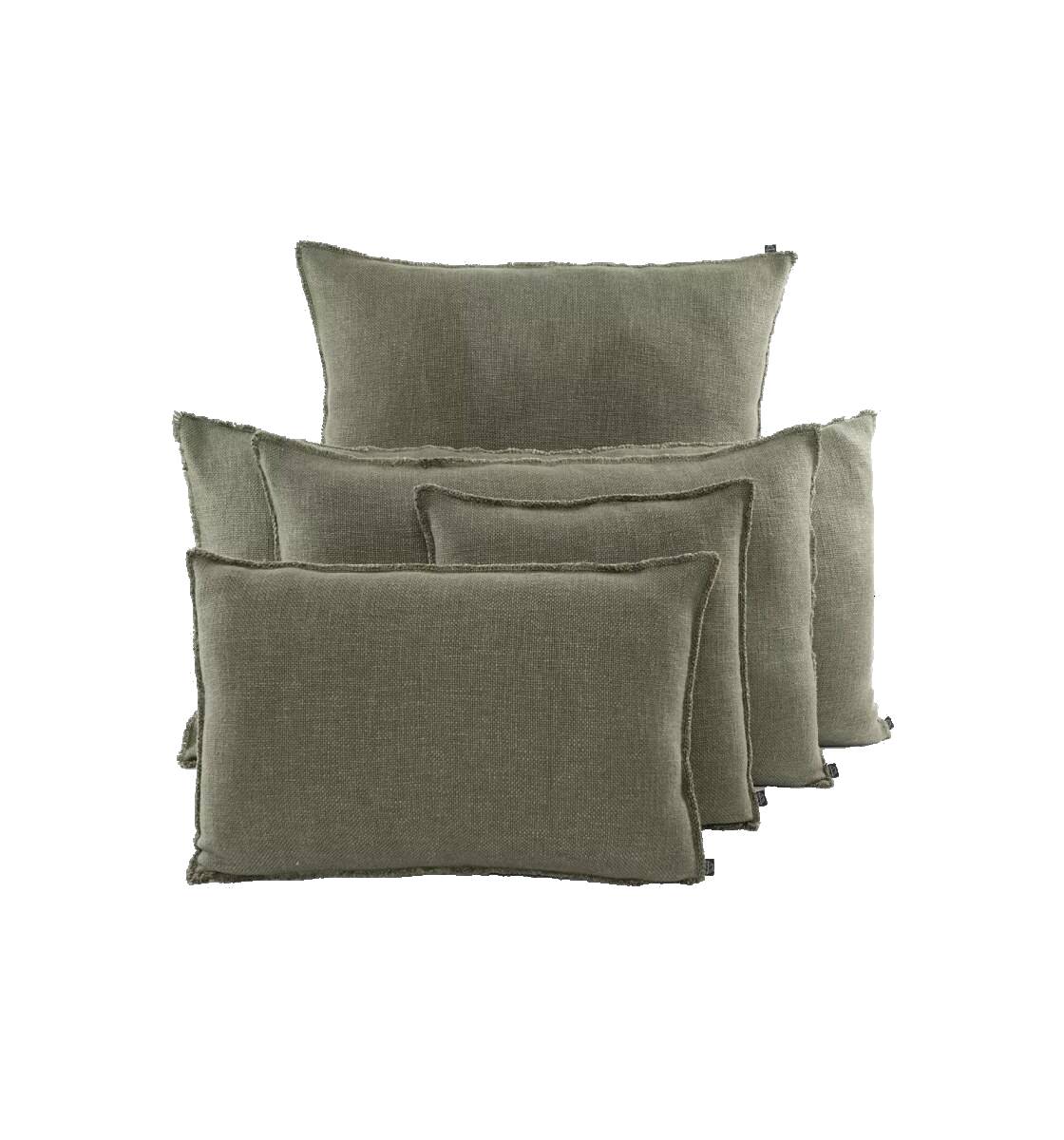 CALIFORNIA CUSHION KAKI LINEN VISCOSE 32X32 INCHES 80X80 CM