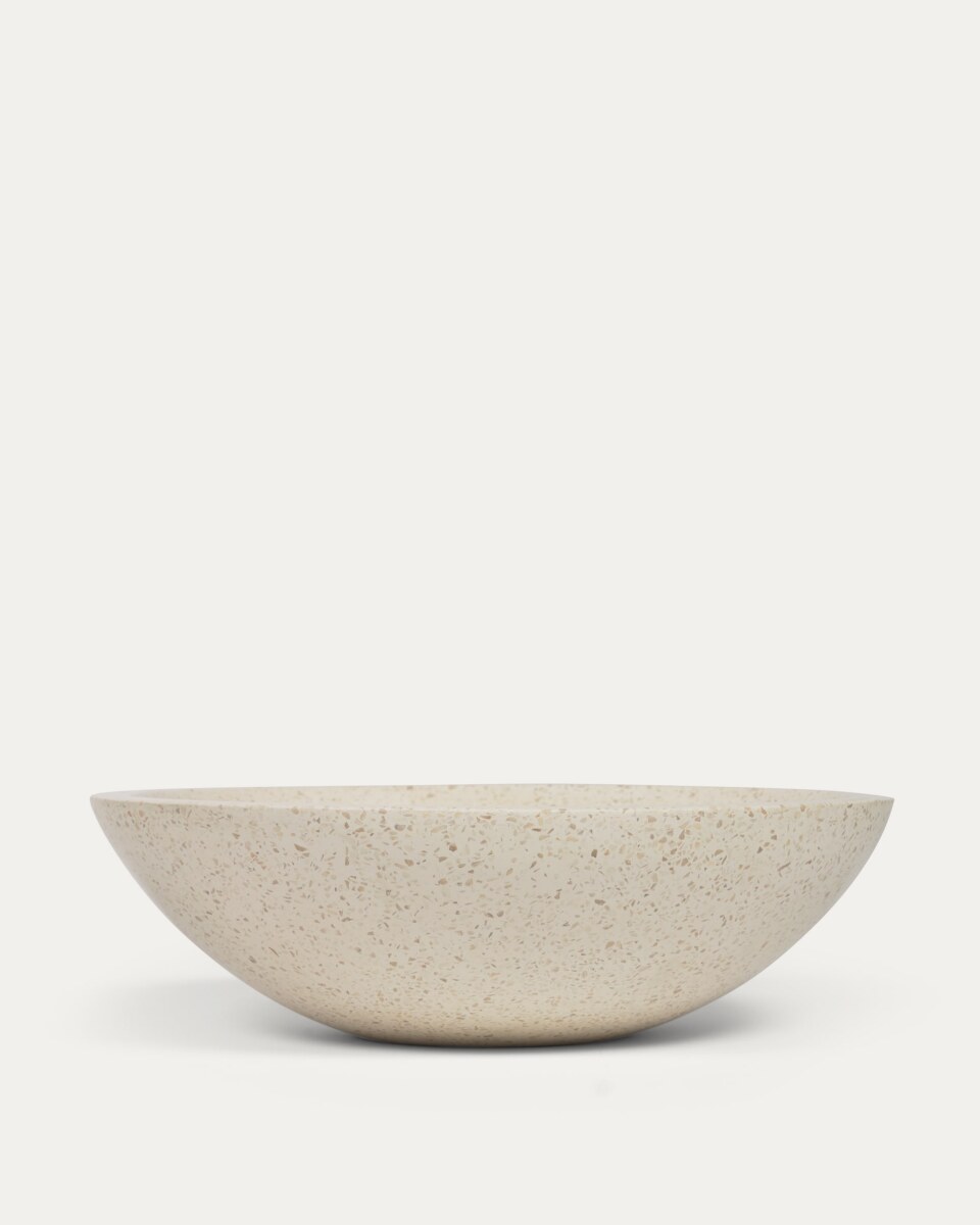 Delina countertop washbasin in white terrazzo  40 cm