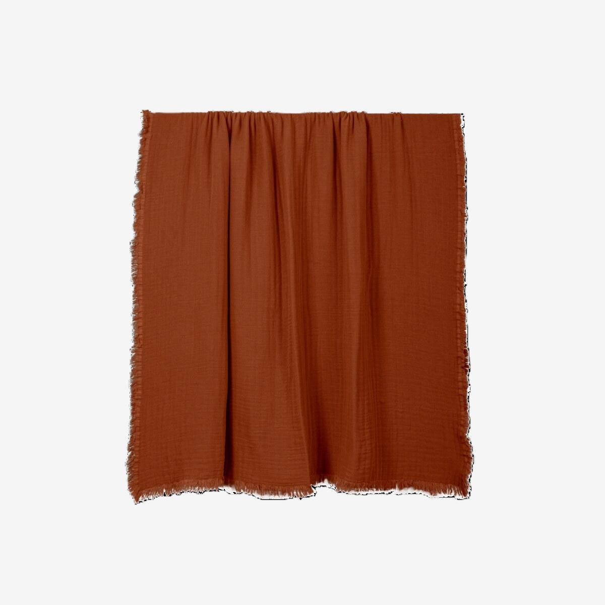 VANLY THROW BRICK COTTON 51X75 INCHES 130X180 CM