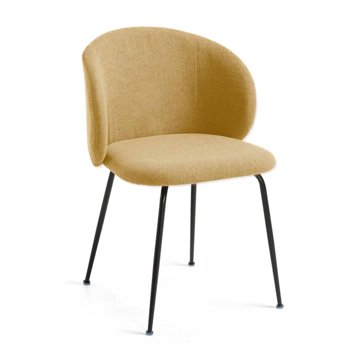 Mustard Yellow Minna Chair with Black Steel Legs