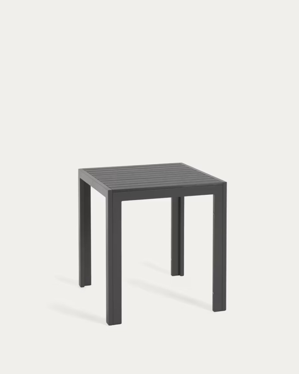 Sirley outdoor table in black aluminium 70 x 70 cm