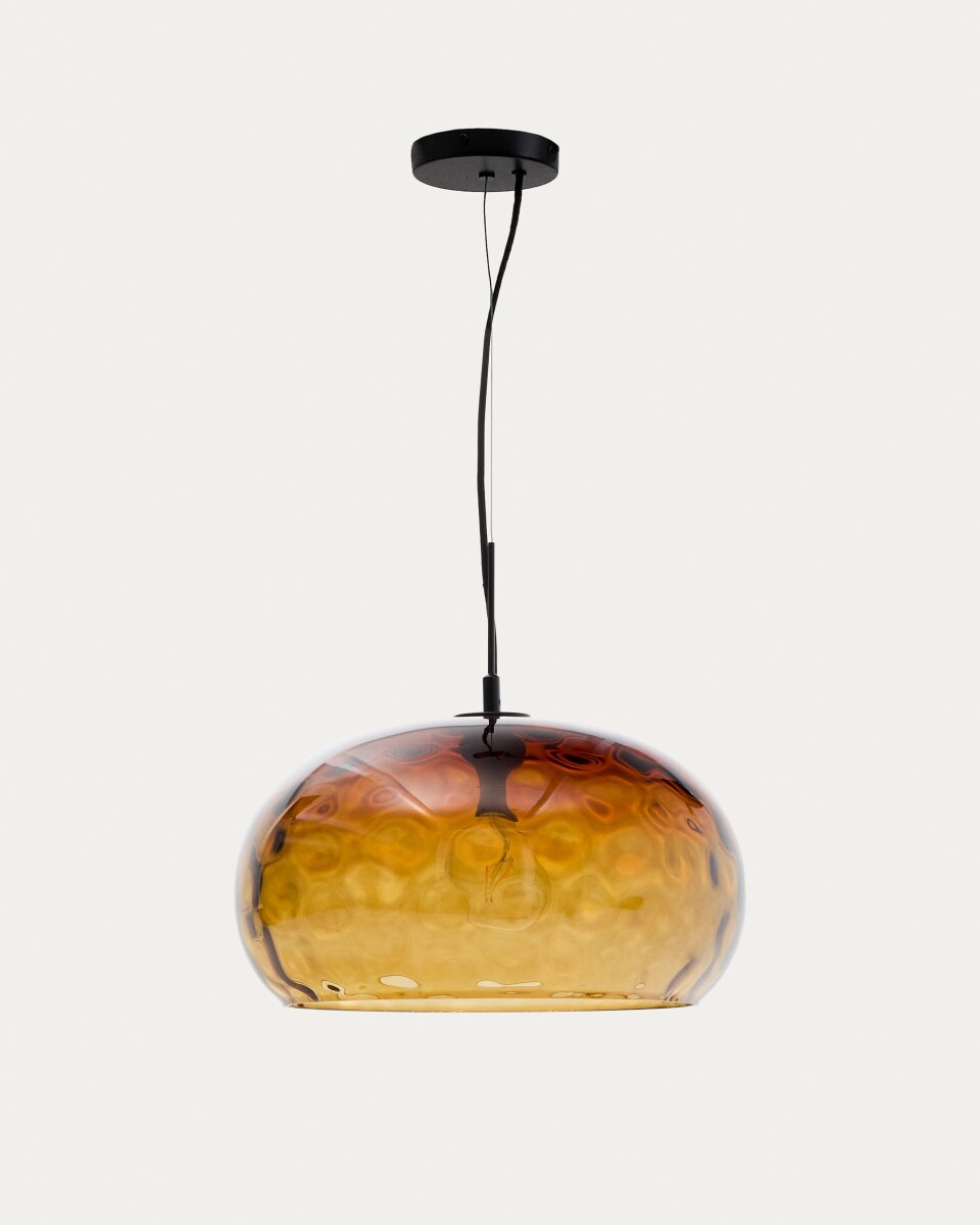 Balma brown glass ceiling lamp.  40 cm