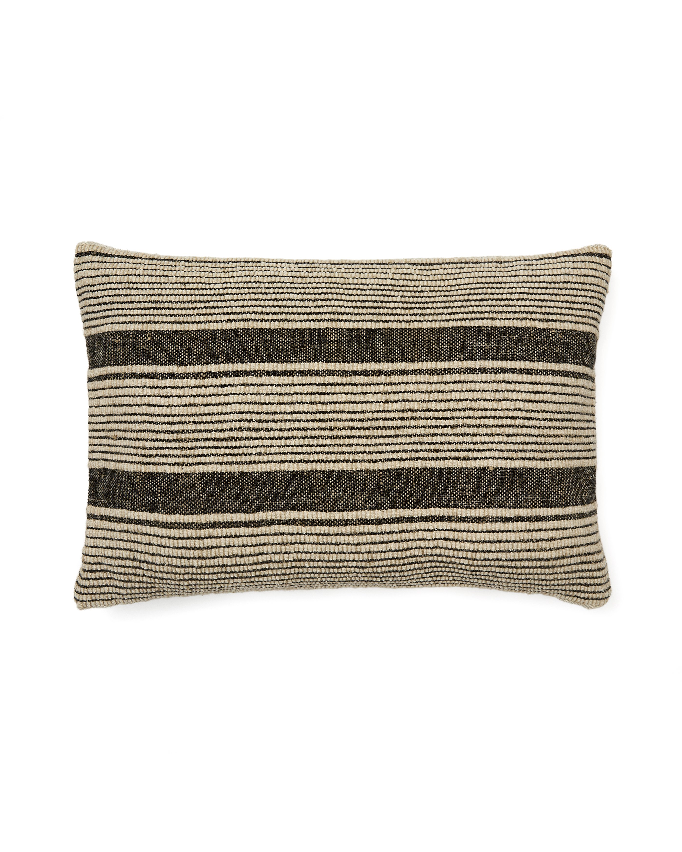 Uciel beige and black jute-embroidered cotton cushion cover 40 x 60 cm