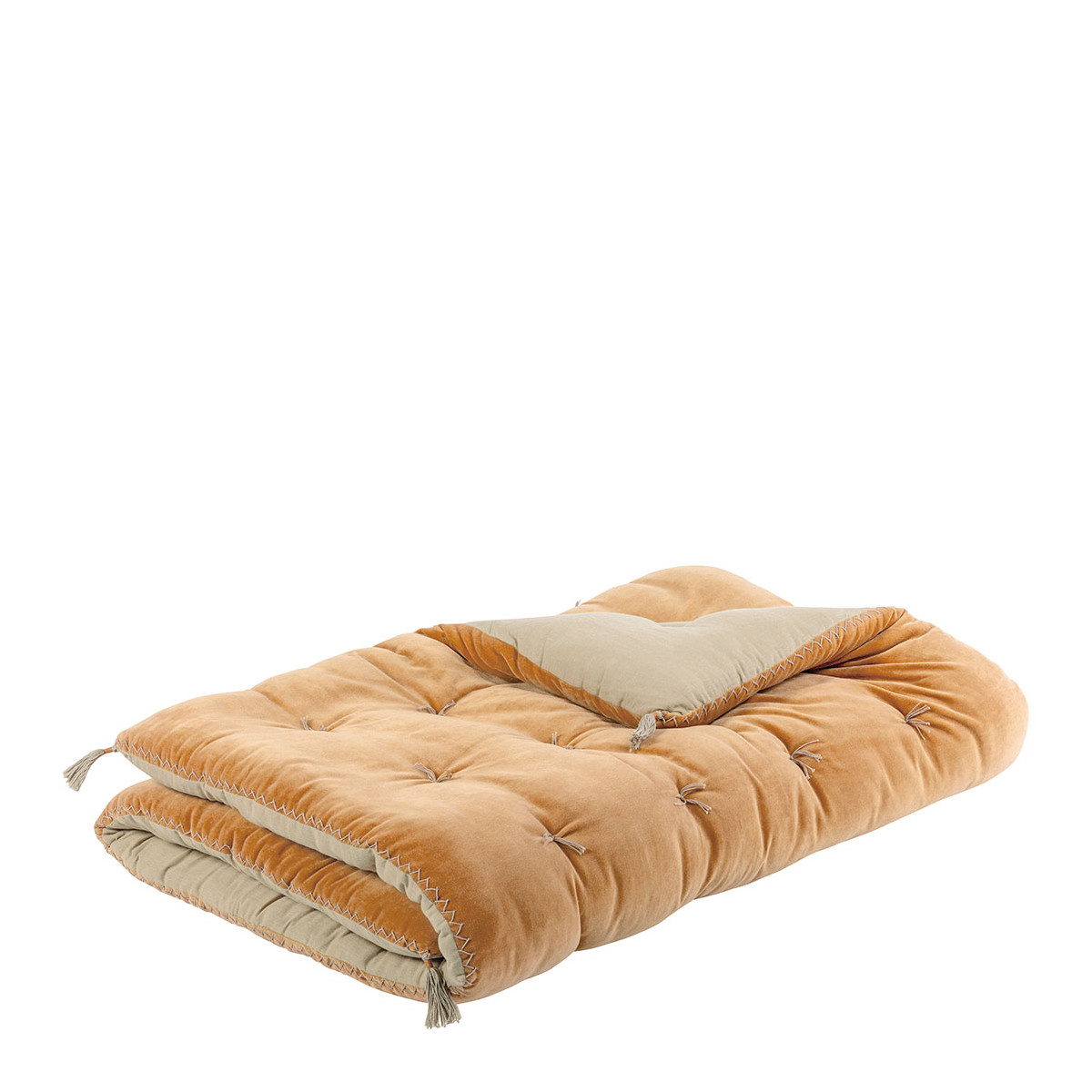 Futon MATTEO Apricot Cotton Velvet 80x180