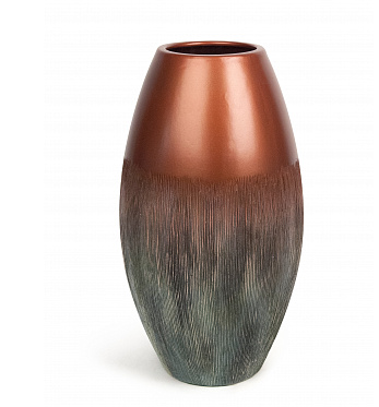 V2-C302-COP vase ceramics - sprayed finish