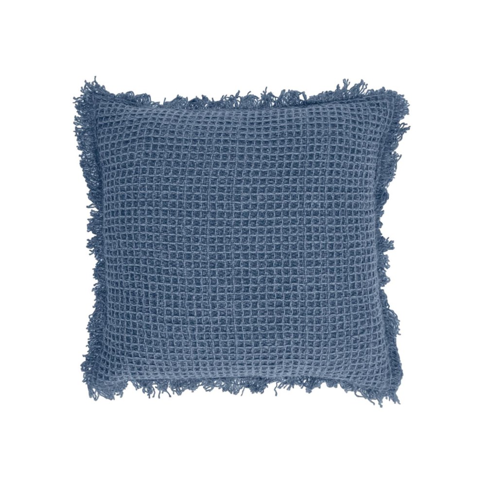 Shallowy 100% cotton cushion cover in blue 45 x 45 cm