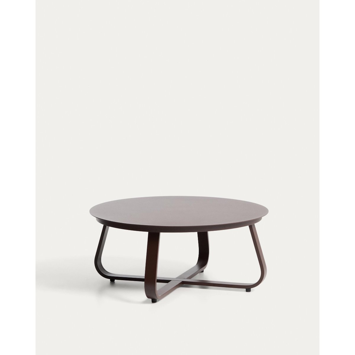Tamaris brown aluminium outdoor coffee table Ø80cm