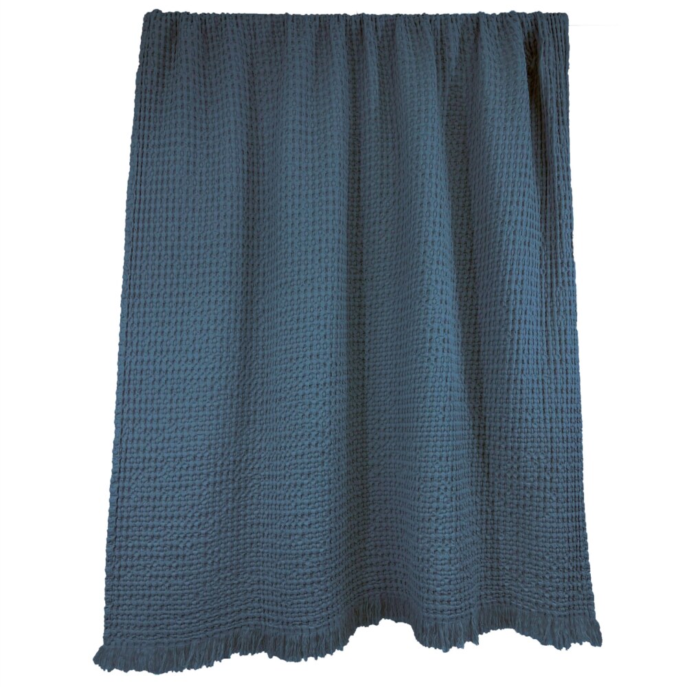 PLAID TEMPO II COTON TURQUIN 130X200