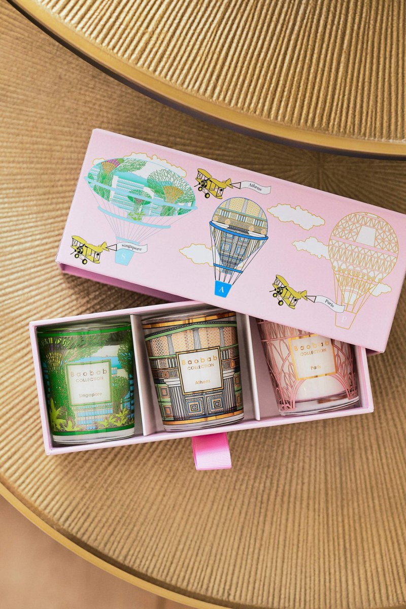 Trio Travel Candles My First Baobab Singapore-Athens- Paris