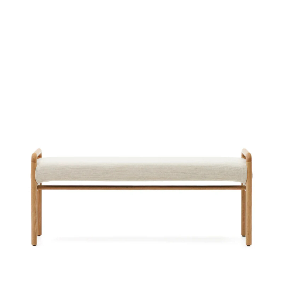 Macaret bench with removable cover solid oak wood with natural finish 120 cm FSC Mix Credit