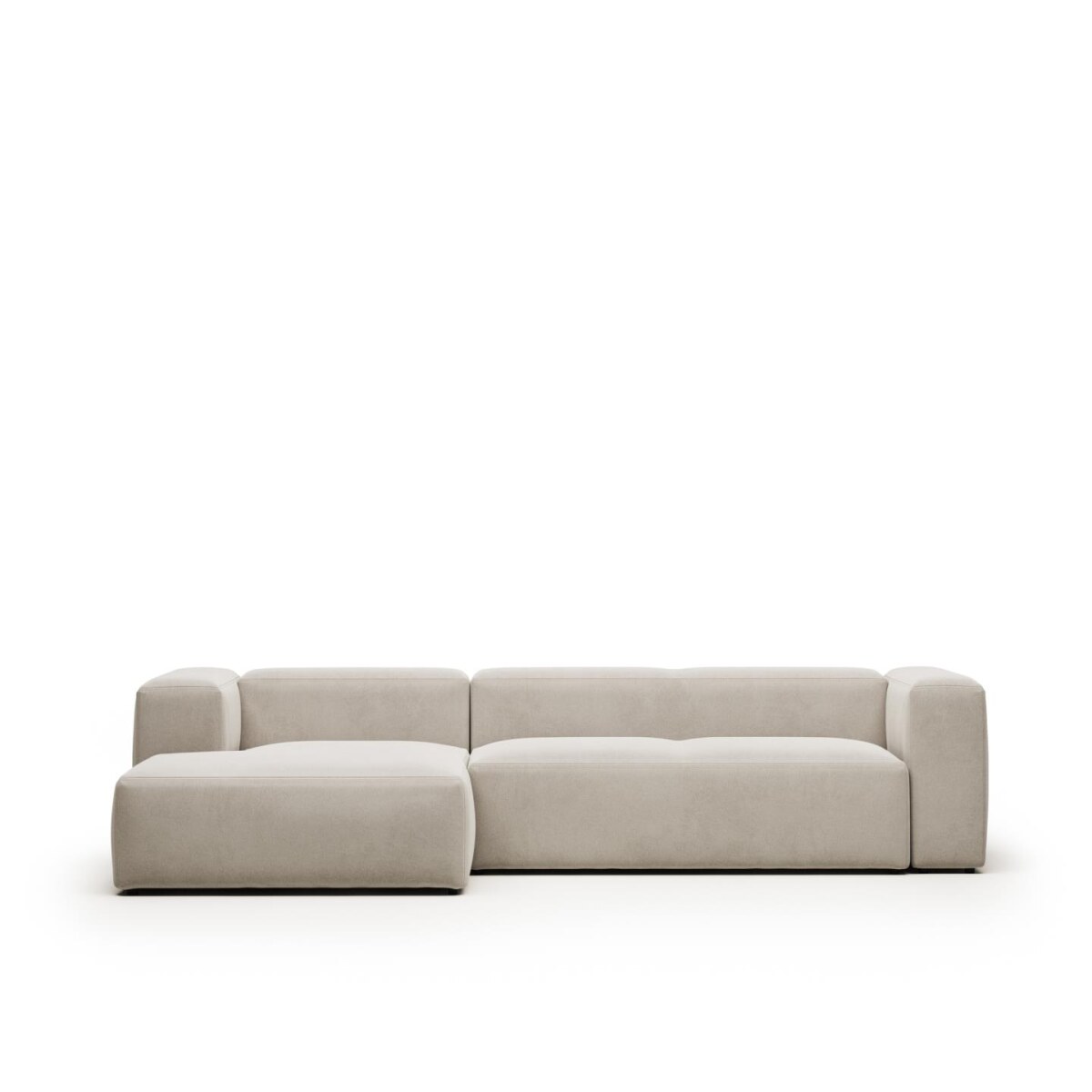 Blok 3-seater chenille sofa with beige left side panel 300 cm FSC Mix Credit certified