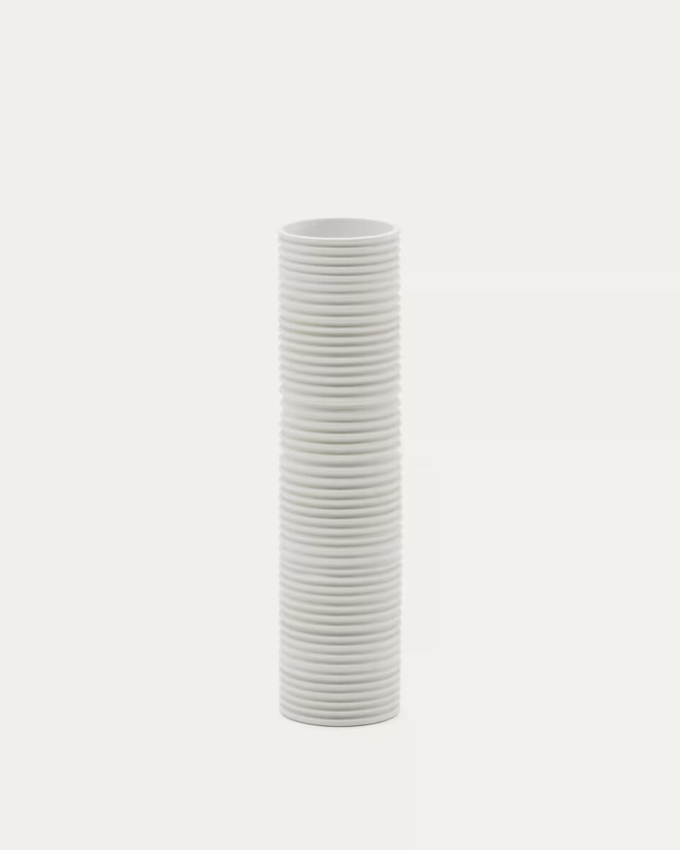 Sibone white ceramic vase. 11 cm