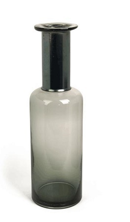 V2-G246-GRI VASE GLASS WITH COLORED NECK M