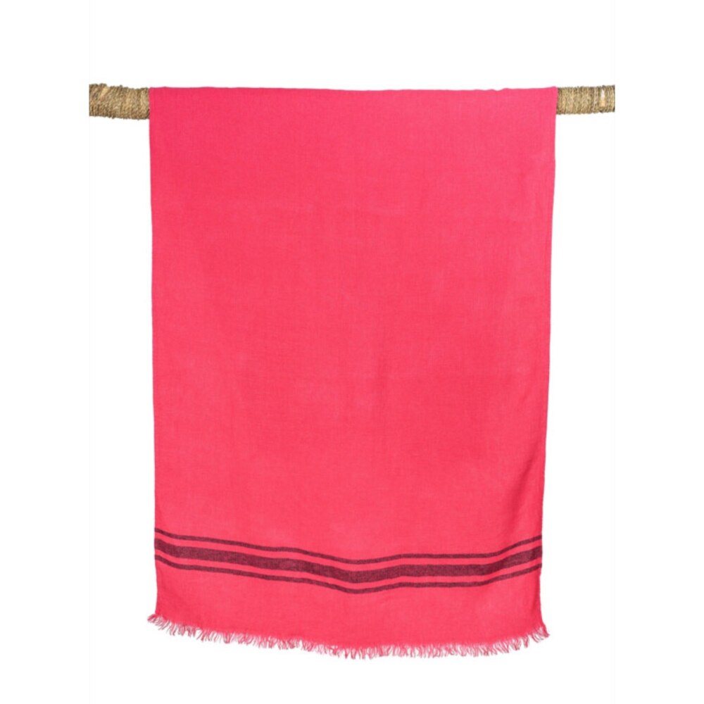 DRAP DE PLAGE TUITTI COTON FRAMBOISE 90X180