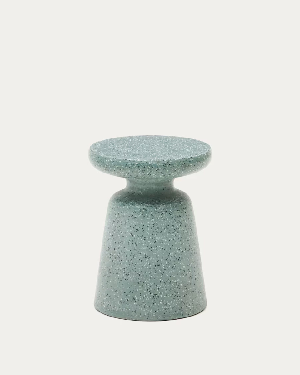 Mesquida outdoor side table in green terrazzo  39 cm