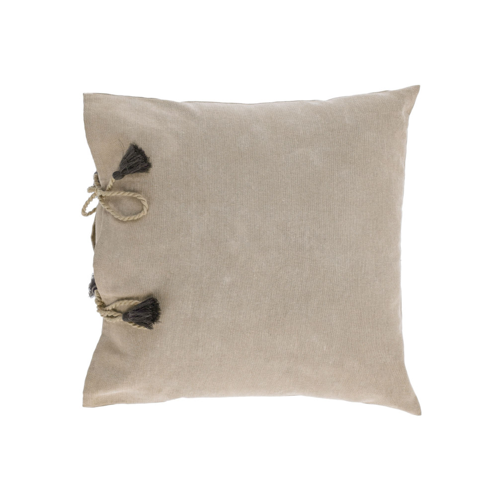 VARINA 100% cotton cushion cover in brown 45 x 45 cm