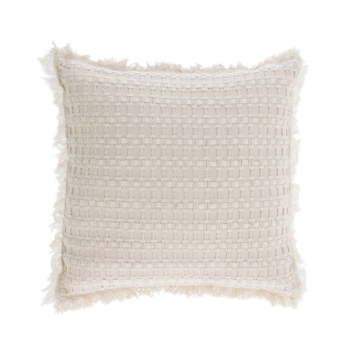 Shallowin 100% cotton cushion cover in white 45 x 45 cm