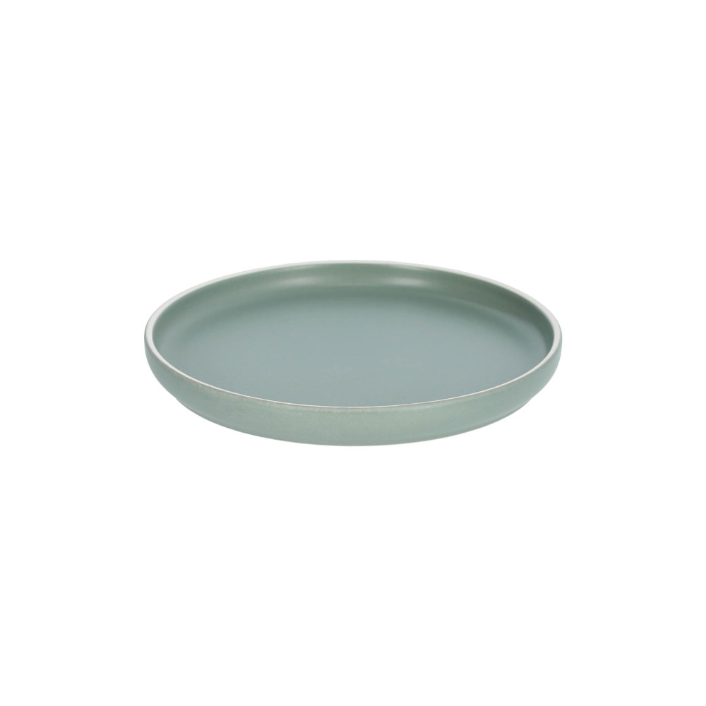 Shun dessert plate in green porcelain