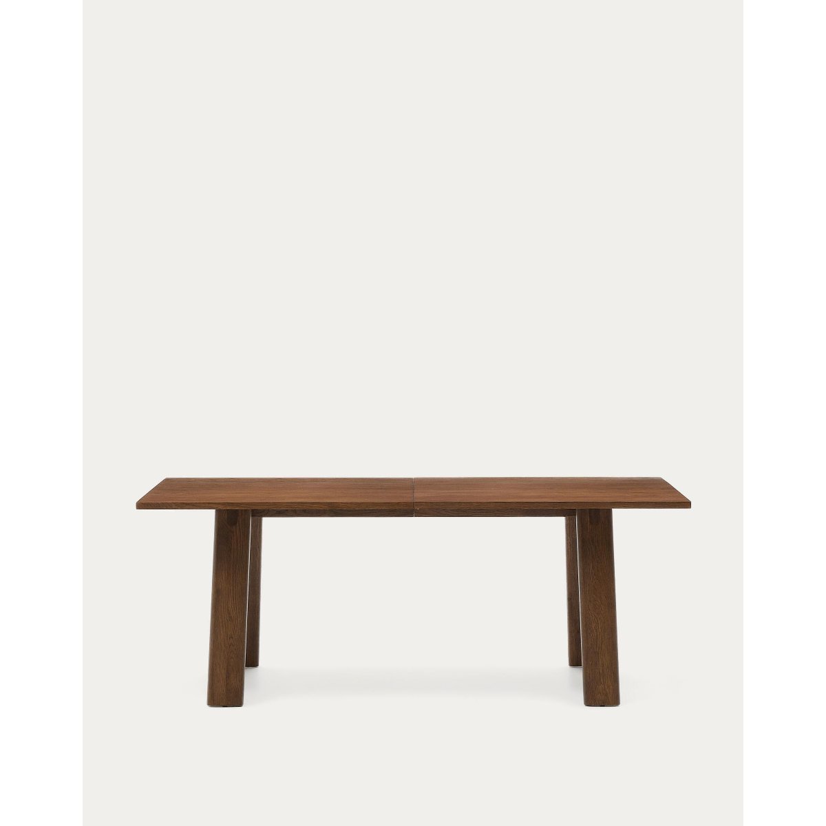 Arlen extendable table in solid oak wood and veneer with a walnut finish 200(250) 95 cm FSC Mix Credit