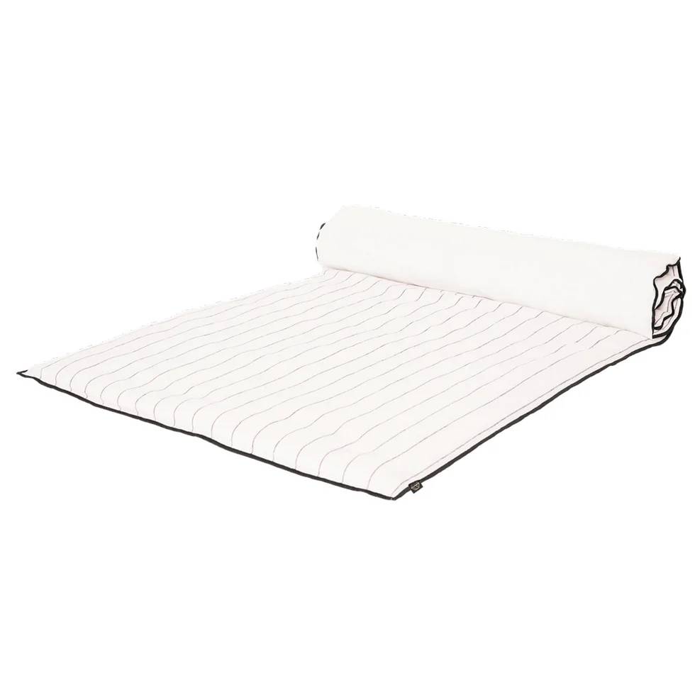 CALVI II QUILT COVER BLANC LINEN COTTON 33X79 INCHES 85X200 CM