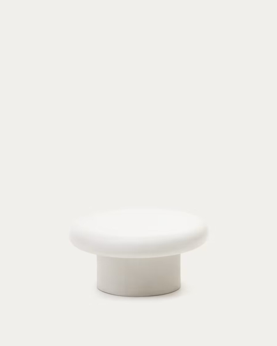 Addaia Round White Cement Coffee Table 66 cm